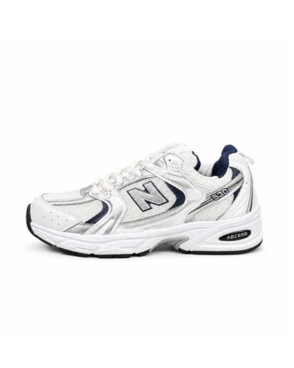 کتانی ست زنانه و مردانه نیوبالانس سفید سرمه ای (کیفیت درحد مستر) 530 New Balance