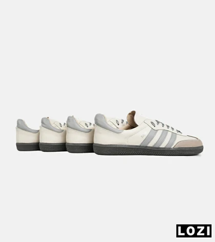 کفش کتانی مردانه و زنانه کرم طوسی قهوه ای ADIDAS Samba مدل 7296