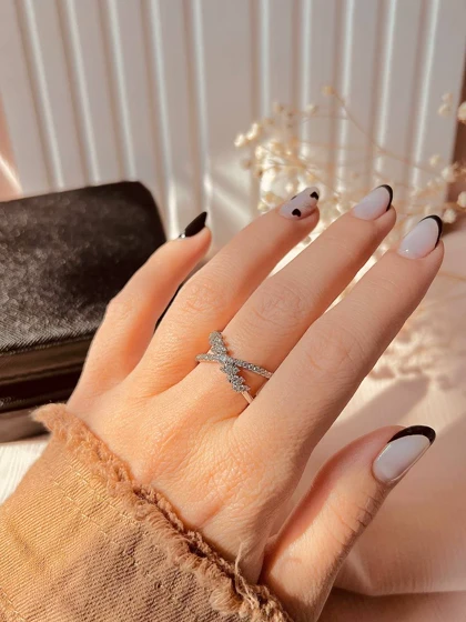 انگشتر ضربدری نگینی ژوپینگ