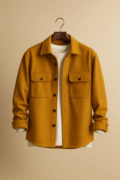 کت فوتر کوبیده آجری انبه ای فوق‌العاده خاص و ضخیم استایل اولد مانی آزاد باکسی