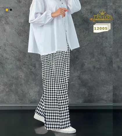 شلوار زنانه مجلسی سایز بزرگ کد 12005