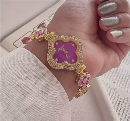 ساعت مجلسی زنانه کوارتز صفحه بنفش