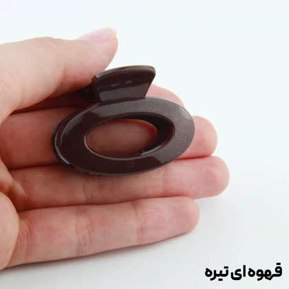 کلیپس دخترانه مدل بیضی کوچک دو رنگ