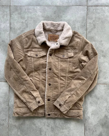 کاپشن کبریتی وارداتی CORDUROY قهوه ای