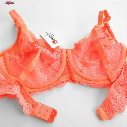 ست شورت و سوتین فنردار زنانه کارنا رز مدل گیپوری نارنجی کد 4672-3001