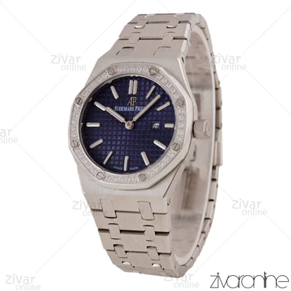 ساعت اودمار پیگه (AP) زنانه صفحه سرمه ای دور نگین 105672