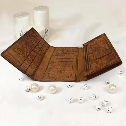 کیف پول چرم طبیعی سبک