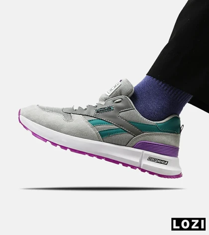 کفش کتانی طوسی آبی بنفش REEBOK Unphased Pro مدل 4613