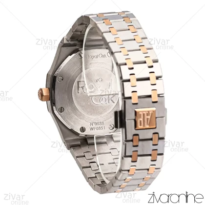 ساعت اودمار پیگه (AP) مردانه نقره ای رزگلد صفحه مشکی 106677