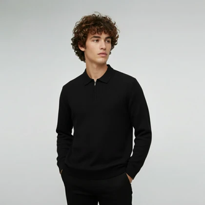 بافت نیم زیپ یقه طرح راه (3066) SOLD OUT