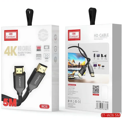 کابل HDMI ارلدام Earldom مدل ET-W26 طول 5 متر 4K