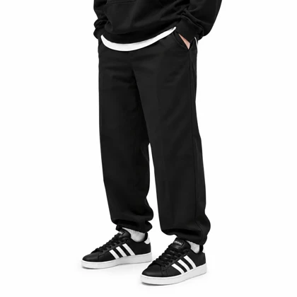 کفش کتانی ست زنانه مردانه و بزرگ پا مدل ونس مشکی خط سفید ADIDAS