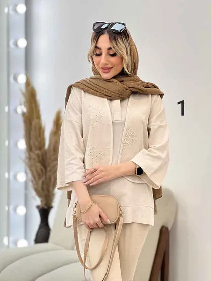 شومیز جلو بسته دو تکه