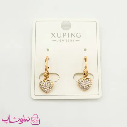 گوشواره آویز دخترانه ژوپینگ مدل قلبی