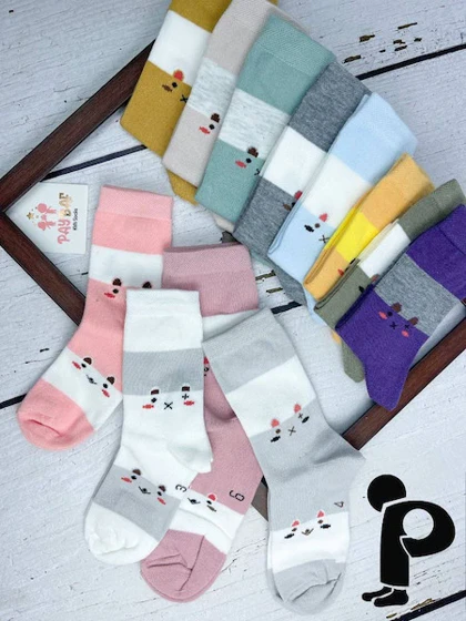 جوراب بچه گانه ساق‌دار گربه ملوس