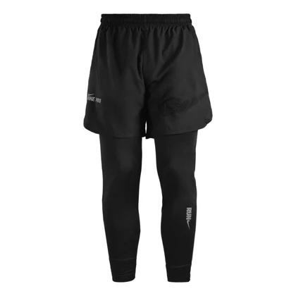 شلوارک و لگ سرهمی مردانه نایک مدل GMS-Run 1M850 مشکی