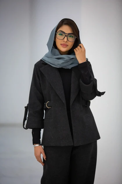 کت زنانه فوتر بغل سگک دار