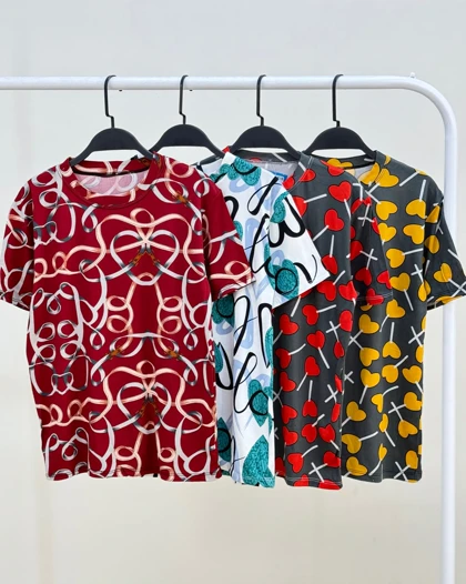 ست تیشرت وشلوار گیاهی طرحدار