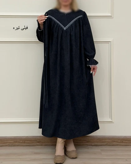 مانتو عبایی کبریتی پاییزه مدل گلرخ