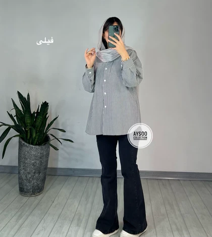 مانتو راه راه سنجاقک(ایراد دار)