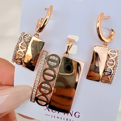 نیم ست مستطیلی طرحدار ژوپینگ بدون زنجیر