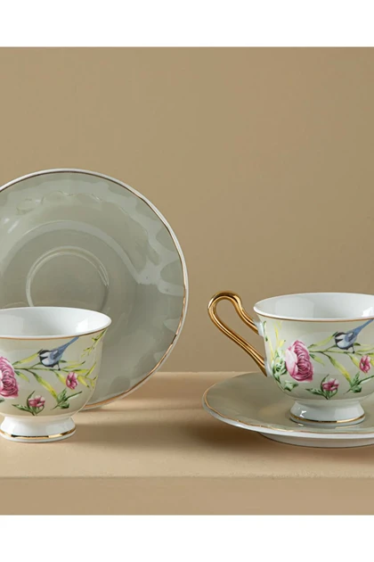 سرویس فنجان قهوه دو نفره English Home مدل Vanilla New Bone China