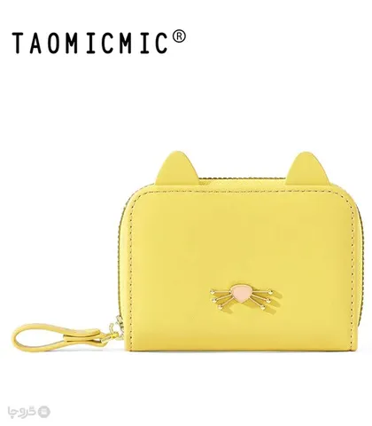 کیف پول و جاکارتی زنانه زیپ‌دار Taomicmic تائومیک میک طرح گربه گوش‌دار