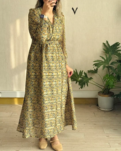 پیراهن حریر گلشید 2