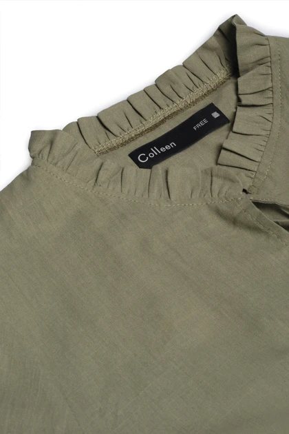 پیراهن لینن بلند - 9112