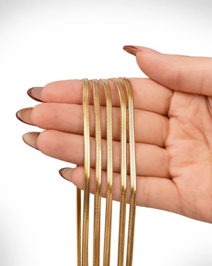 زنجیر هرینگبون 60 سانت استیل