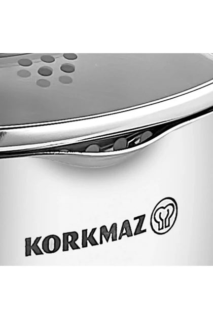 سرویس قابلمه KORKMAZ مدل A1969 استیل - سفید