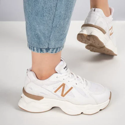 کفش و کتانی زنانه مدل نیوبالانس 1994 NEWBALANCE رنگ سفید کرم