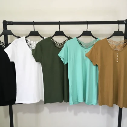 تیشرت پشت گیپوری زنانه