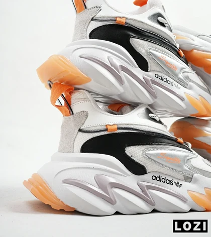 کفش کتانی مردانه سفید نارنجی Adidas A700