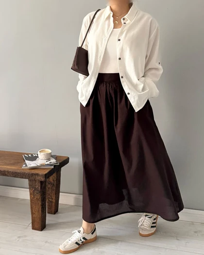 دامن Lilian (قهوه ای)