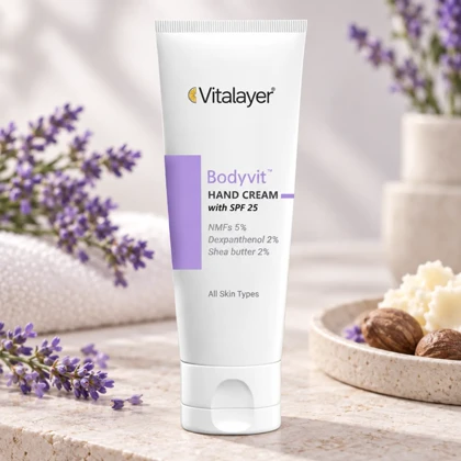 کرم مرطوب کننده دست ویتالیر مدل Bodyvit با SPF25 مناسب انواع پوست حجم 75ml