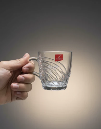 لیوان چای دسته دار طرحدار 6 عددی