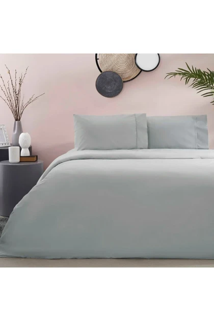 سرویس روتختی یک نفره Taç مدل Ranforce Basic پنبه‌ای - ذغالی