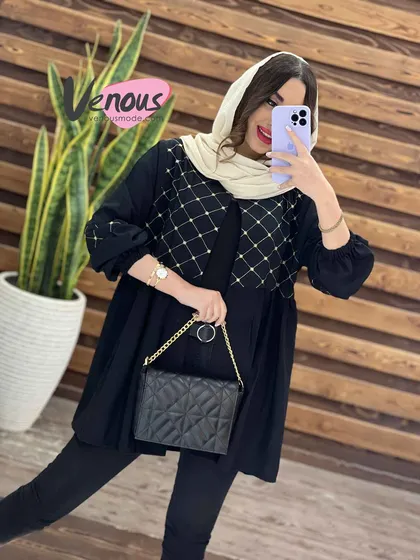 مانتو عروسکی بالا گلدوزی