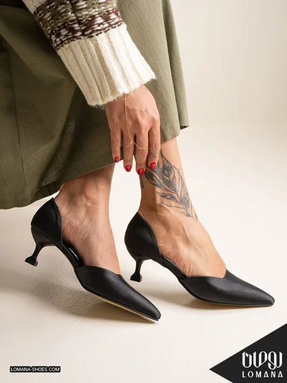 کفش پاشنه بغل باز لومانا - کد 2697