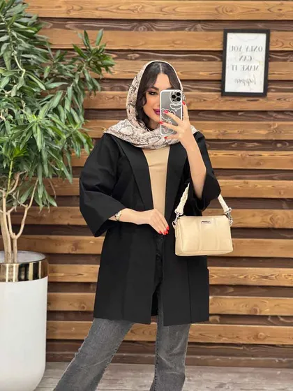 مانتو یقه برگردون دو جیب