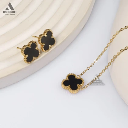 ست ونکلیف مشکی Vancliffe Necklace & Earrings GK