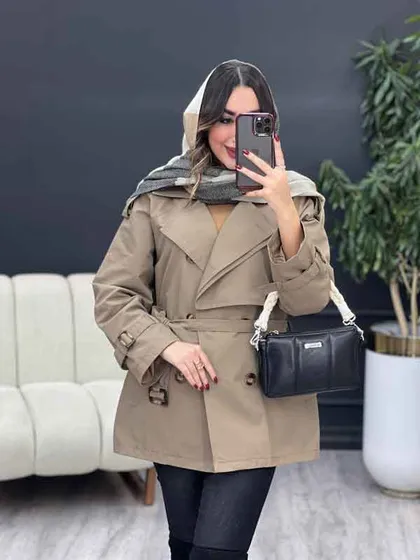 بارانی یقه دوبل شش دکمه