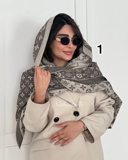 شال کشمیر دو رو ال وی وارداتی