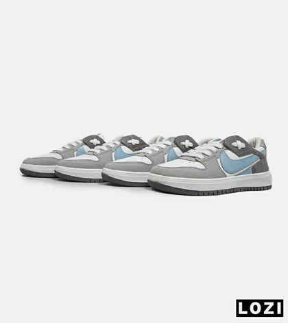 کفش مردانه و زنانه سفید طوسی آبی NIKE AIR JORDAN