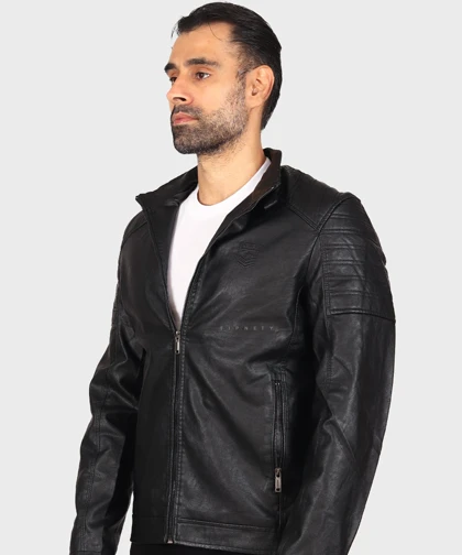 کت چرم مردانه ساده 8822