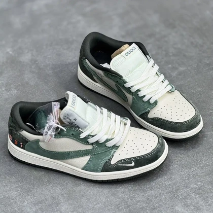 کفش نایک ایر جردن وان لو تراویس اسکات گوچی Nike Air Jordan 1 Low Travis Scott Gucci