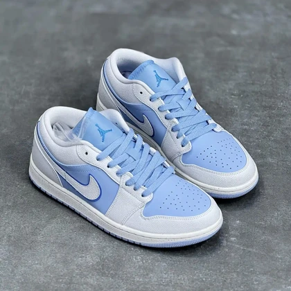 کفش نایک ایر جردن وان لو آبی یخی Nike Air Jordan 1 Low Ice Blue