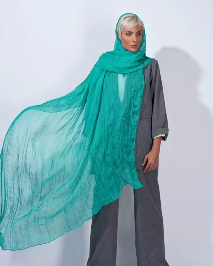 شال چروک پلیسه ابریشم