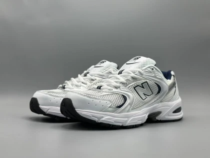 کتانی نیوبالانس 530 سفید سرمه ای/New balance